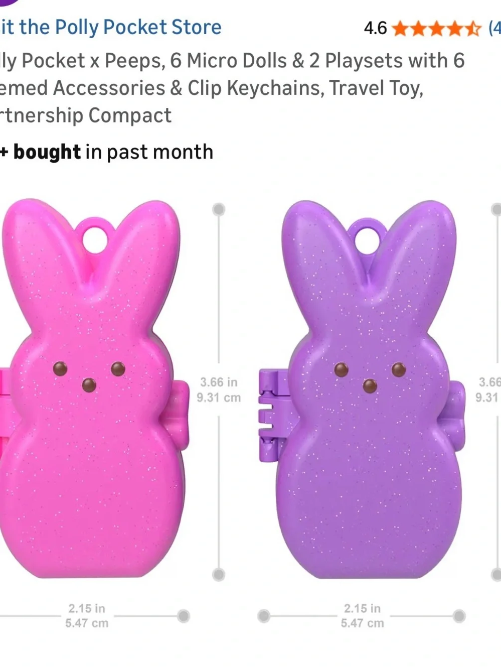 Polly Pocket and Peeps Pink & Purple Bunny Playset